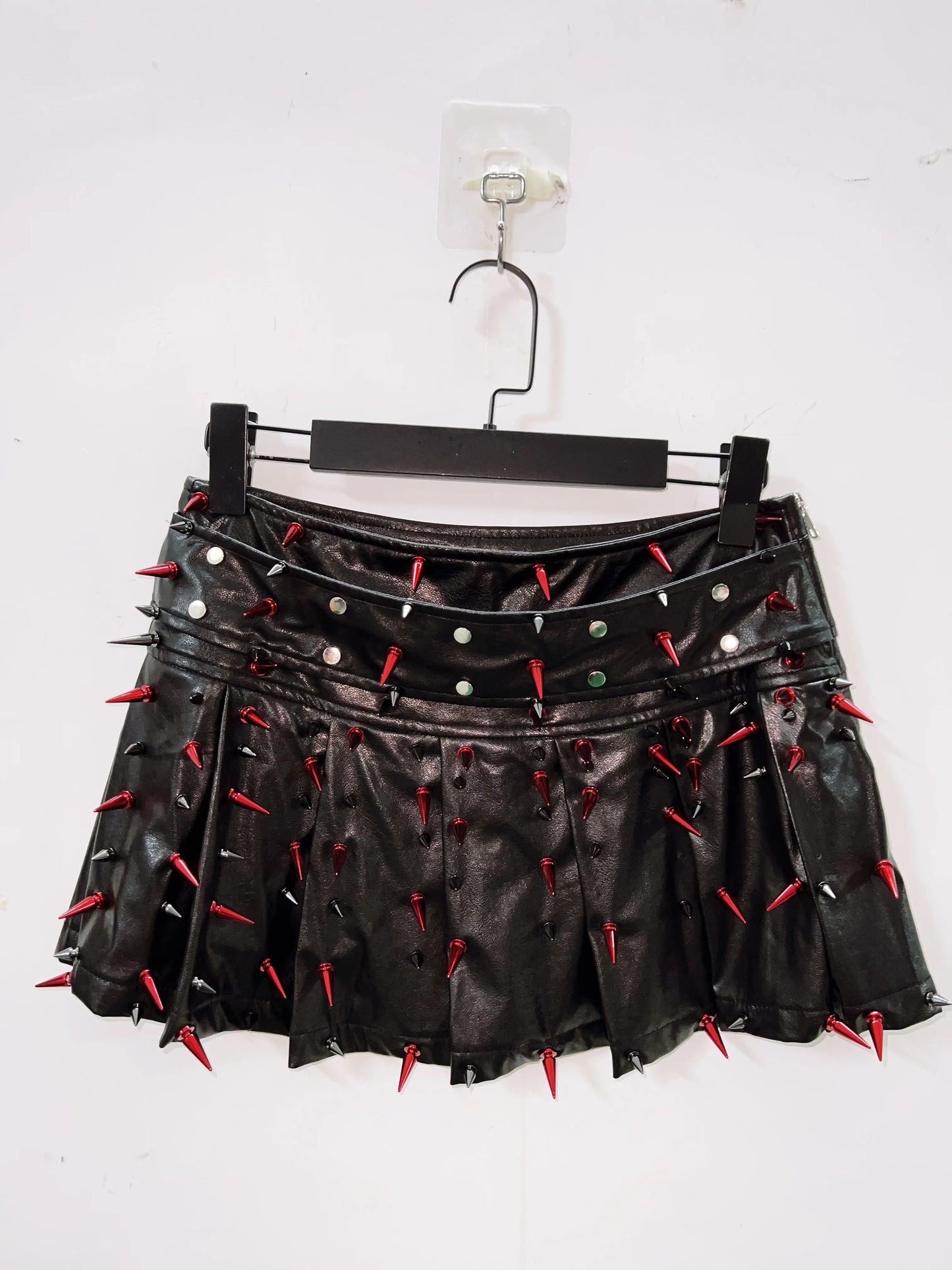 Gothic Full Outfit clothes  / Red Spikes and Black set