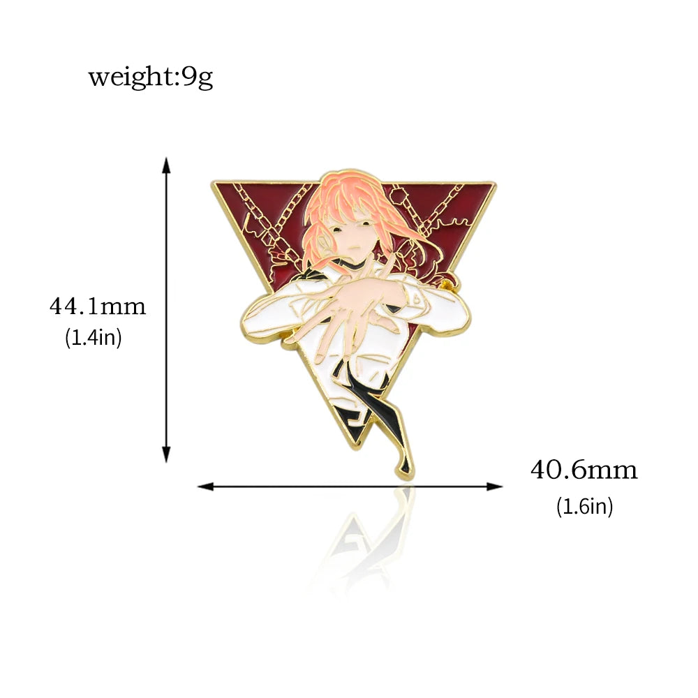 Anime Chainsaw Man Brooch Pins/ Metal Enamel