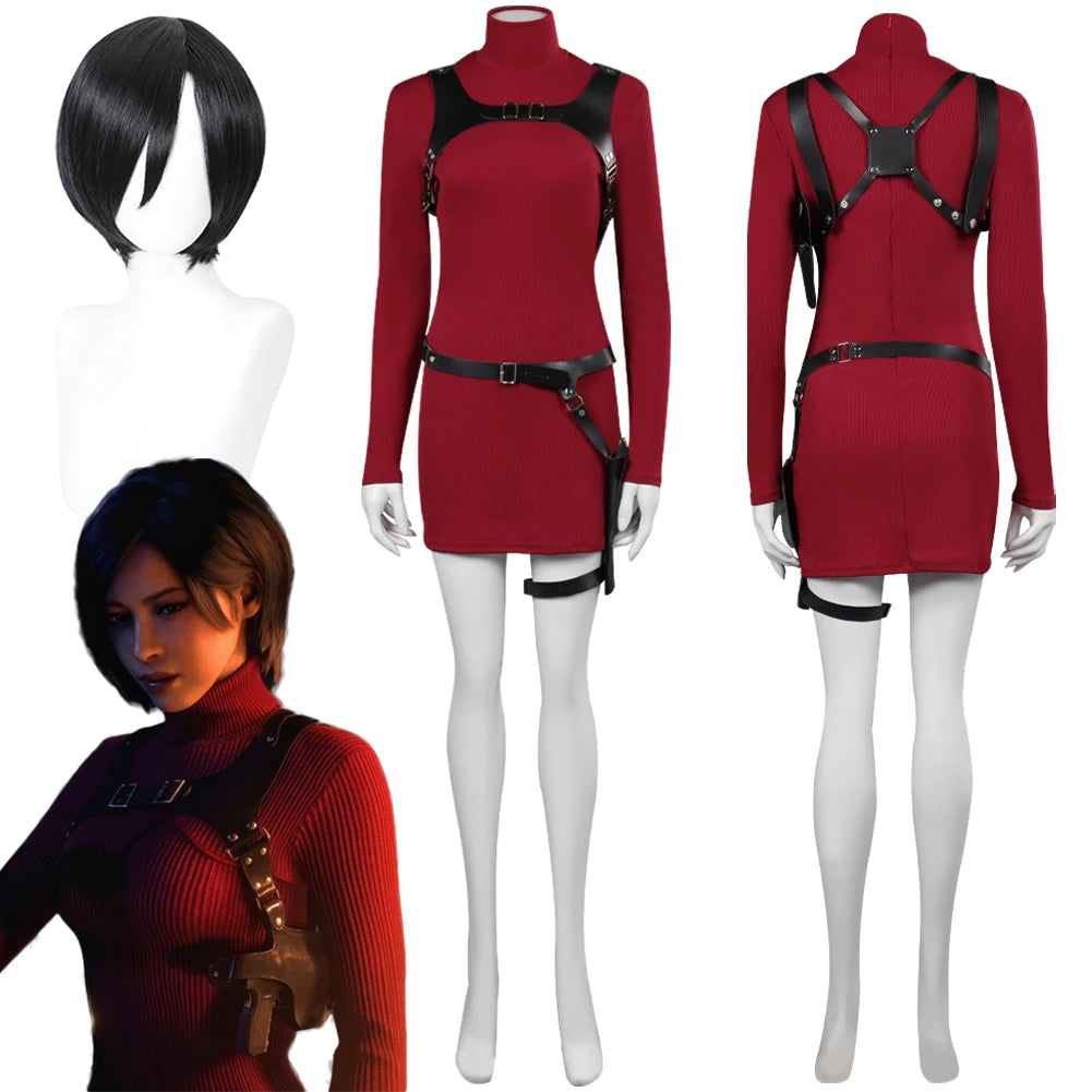 Ada Wong Cosplay & Wig Game Resident 4