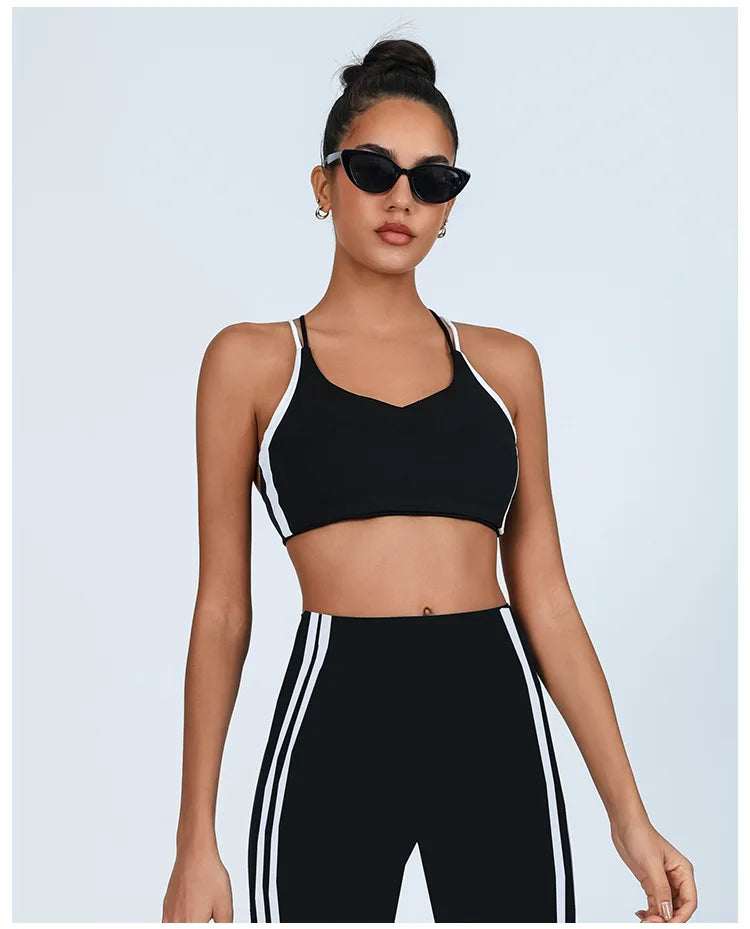 Women's Multicolor Back with Chest Pad Bra (Victorious FitLink Bra)