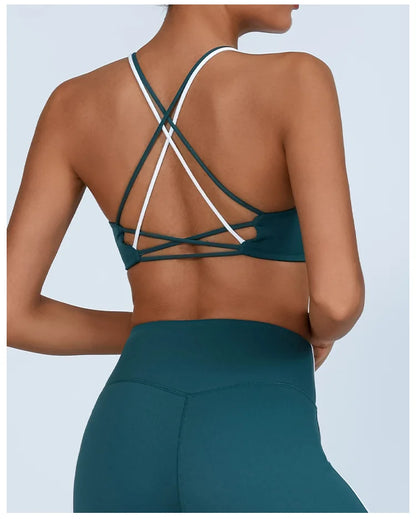 Women's Multicolor Back with Chest Pad Bra (Victorious FitLink Bra)