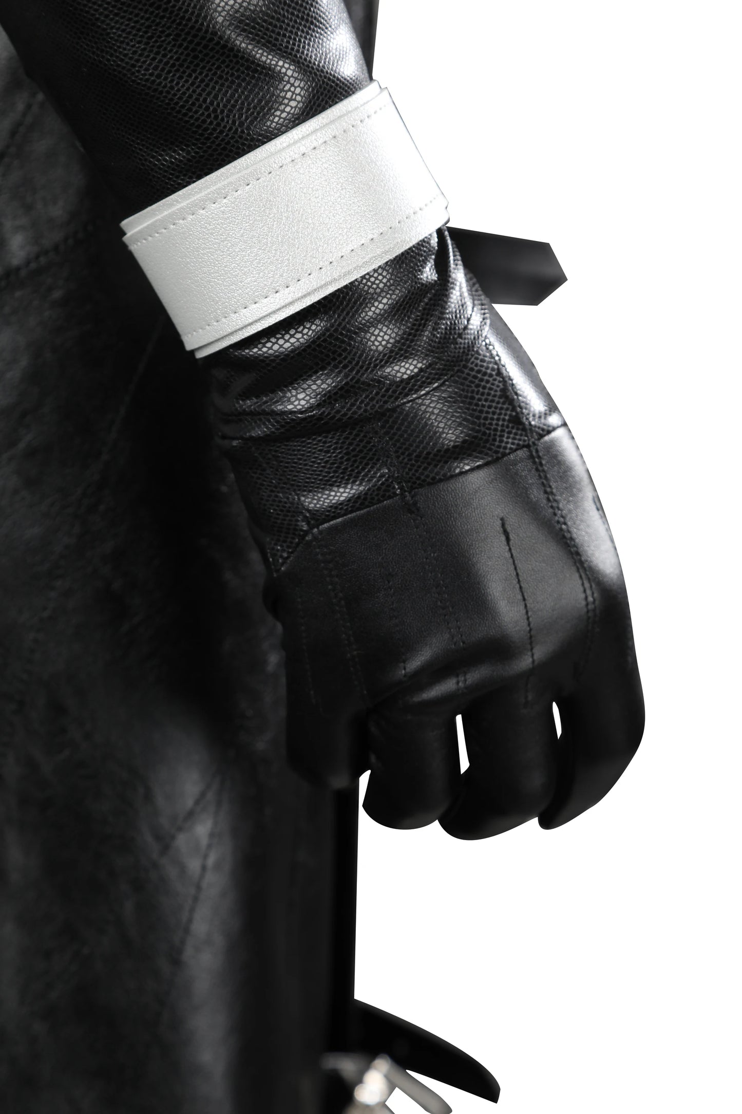 FF7 Sephiroth Cosplay Black/ Fantasy Leather Coat and Accessories