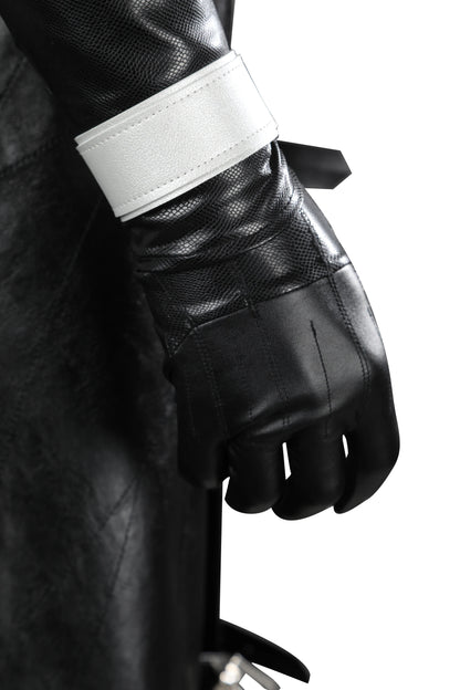 FF7 Sephiroth Cosplay Black/ Fantasy Leather Coat and Accessories