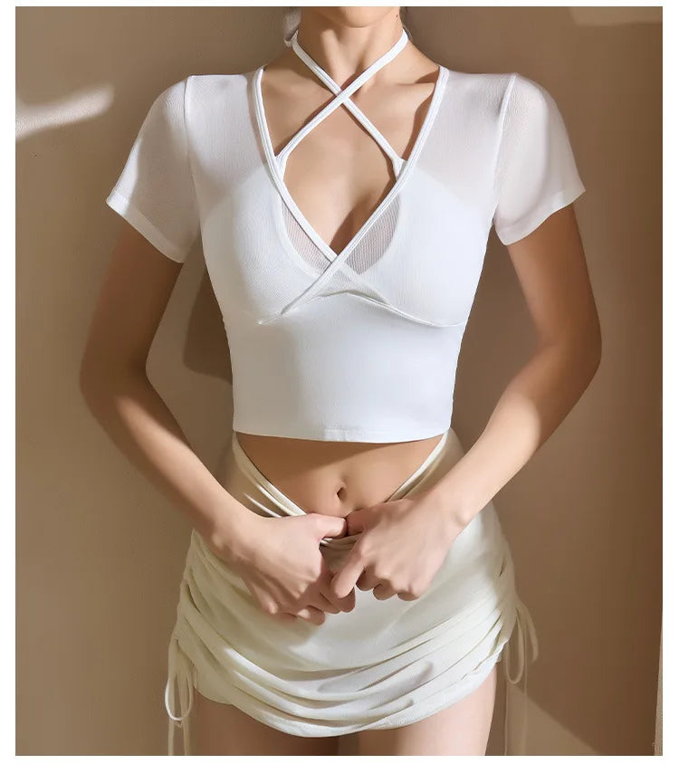 Two Pieces Mesh Patchwork Short Sleeve (Victorious HyperDrive Tops)