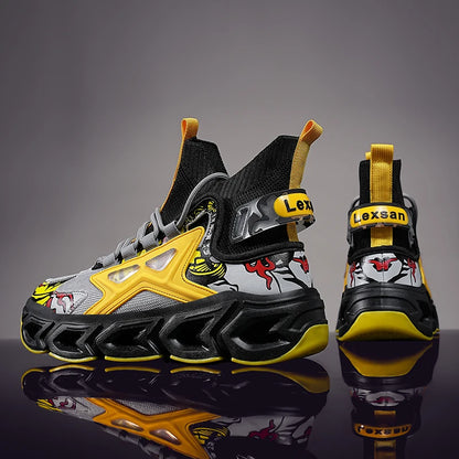 Workout Sneakers Male Size/ Mixed Color Graphics - Trendy Style