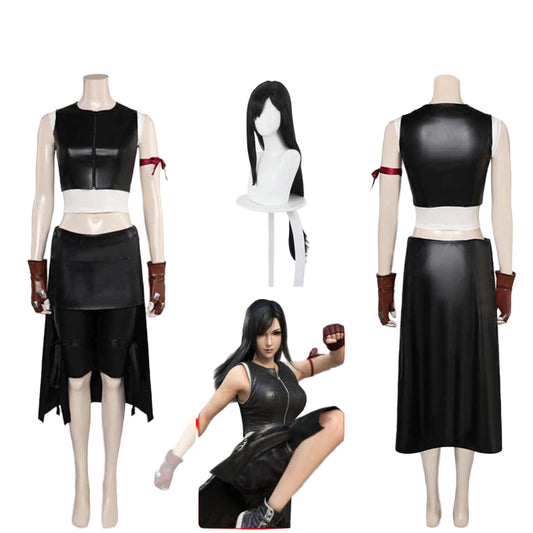 Tifa Lockhart Black Dress /Final Cosplay Fantasy VII Cosplay