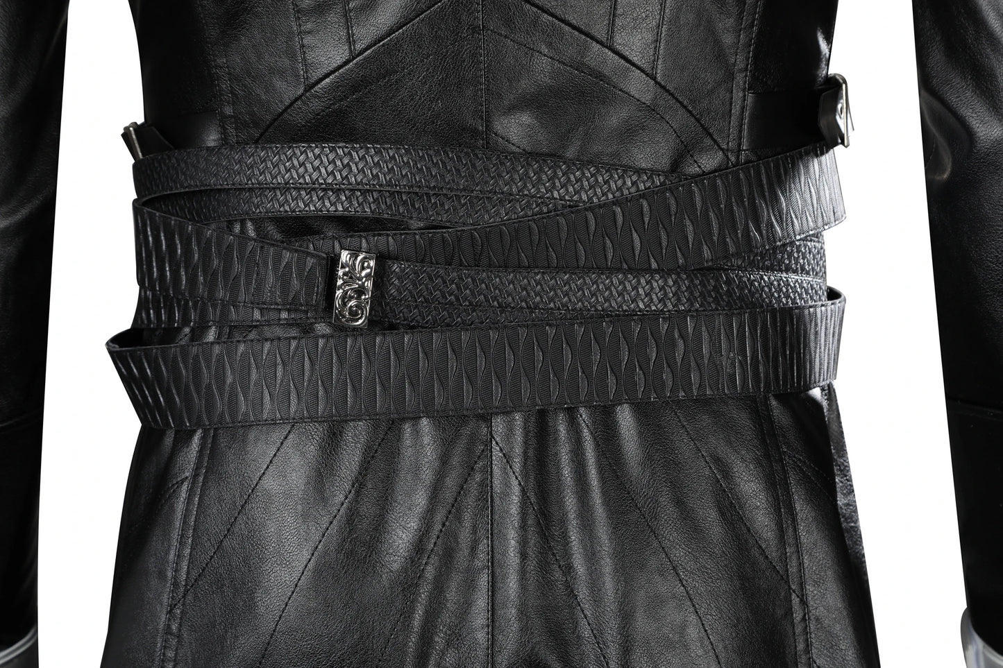 FF7 Sephiroth Cosplay Black/ Fantasy Leather Coat and Accessories