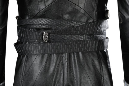 FF7 Sephiroth Cosplay Black/ Fantasy Leather Coat and Accessories