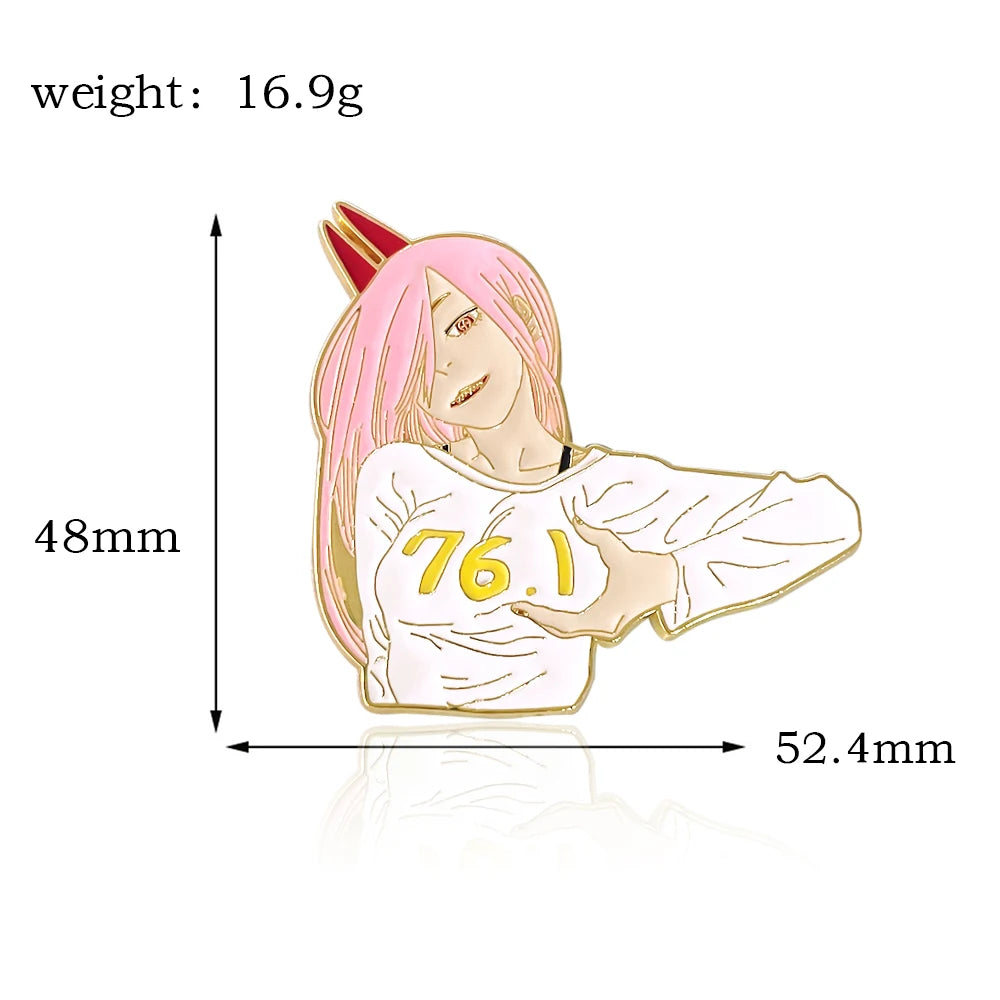 Anime Chainsaw Man Brooch Pins/ Metal Enamel