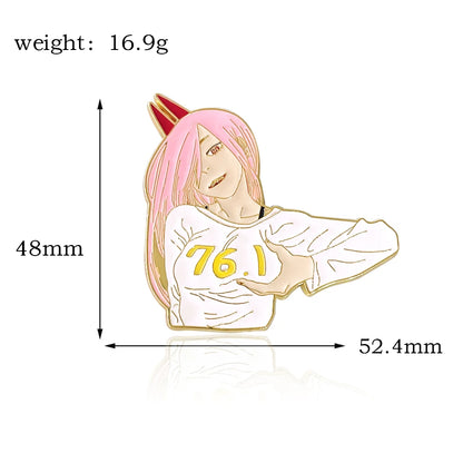 Anime Chainsaw Man Brooch Pins/ Metal Enamel