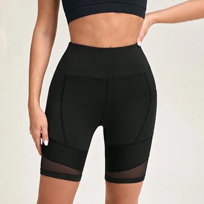 High Waist Mesh Yoga Shorts with Pockets (Victorious MechaMorph Shorts)