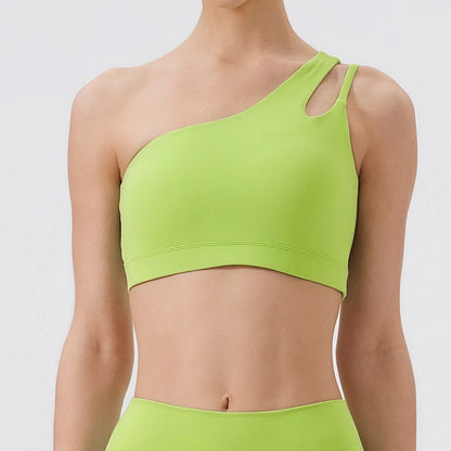 Women Sports Bra/ Push Up Fitness Bras/ One Shoulder Shockproof (Victorious Cosmo Surge)