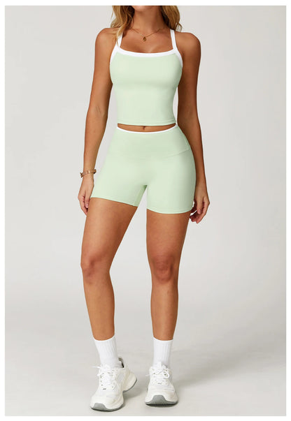 Women Tracksuit 2PCS Yoga Set / Nude Feeling Workout Sets (Victorious Sailor Strength Bra)