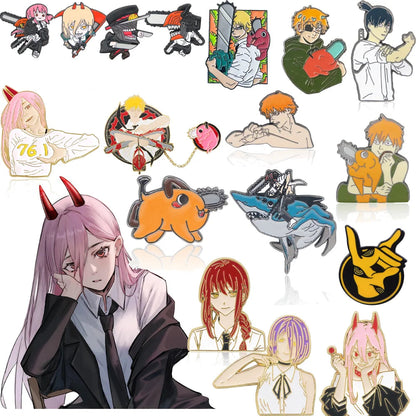 Anime Chainsaw Man Brooch Pins/ Metal Enamel
