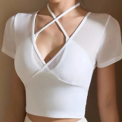 Two Pieces Mesh Patchwork Short Sleeve (Victorious HyperDrive Tops)