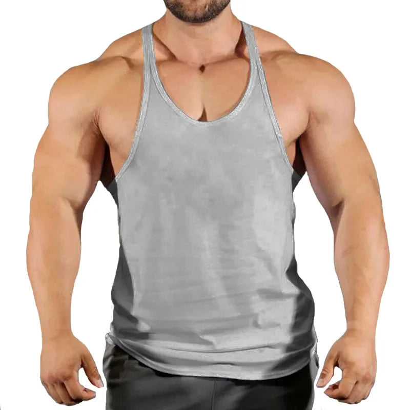 Muscular Man Gym Tank Top/ Bodybuilding and Fitness Stringer Clothing