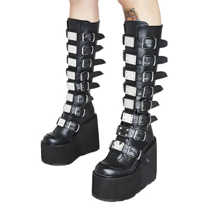 Punk Gothic Women Boots / High Heel Platform Boots