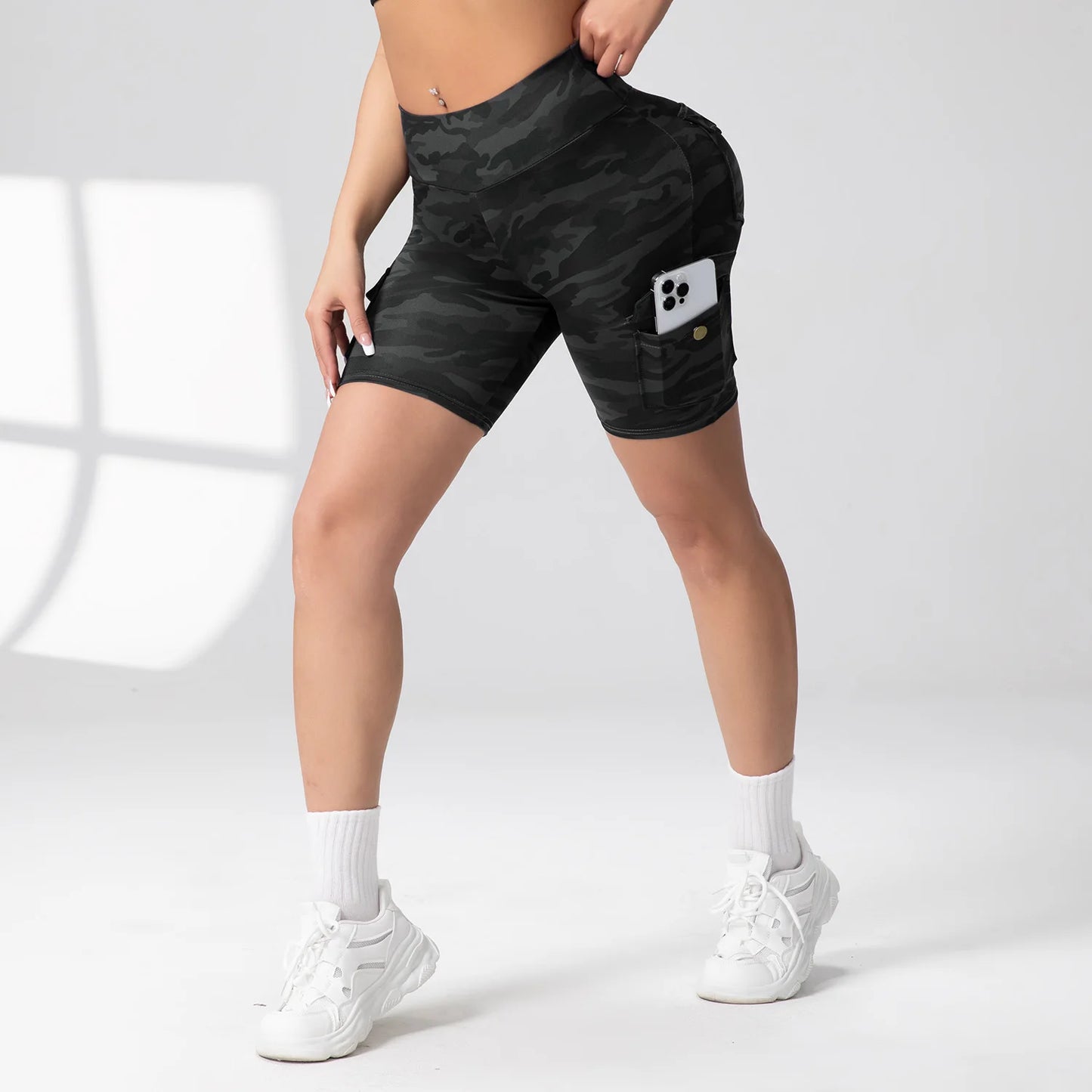 Camouflage Printed Women Shorts with Pockets (Victorious ExoGenesis Shorts)