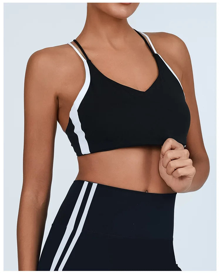 Women's Multicolor Back with Chest Pad Bra (Victorious FitLink Bra)