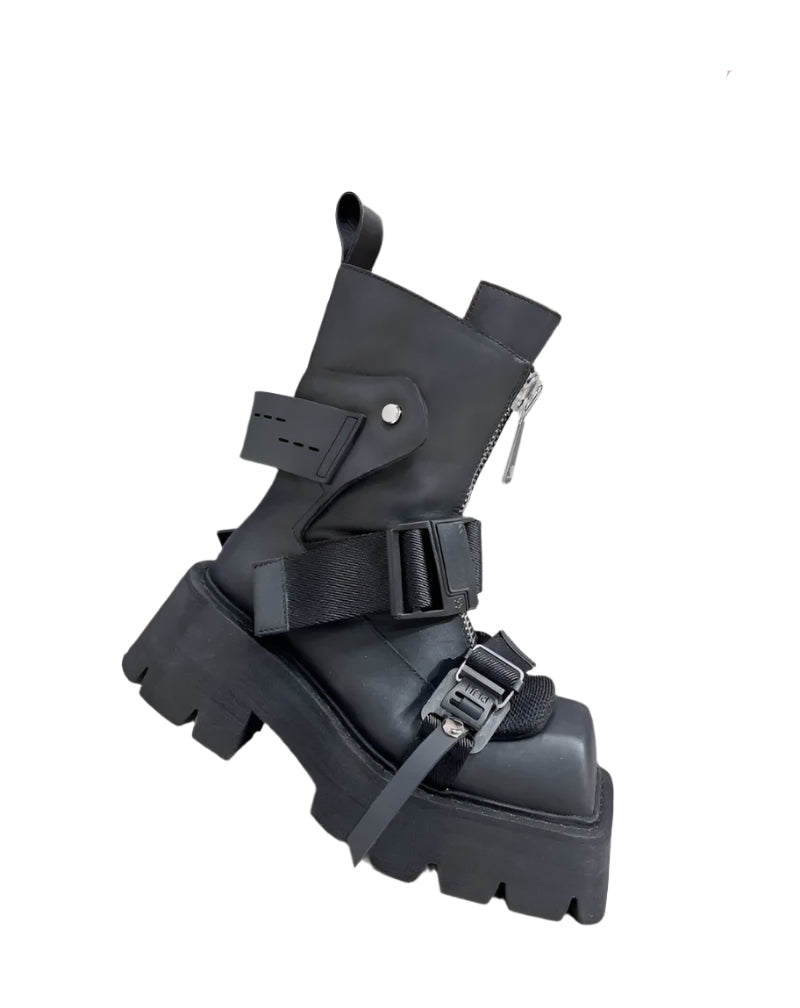 Thick-soled Male Biker Gothic Boots