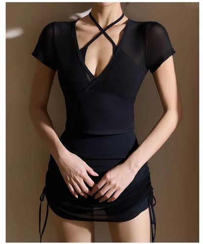 Two Pieces Mesh Patchwork Short Sleeve (Victorious HyperDrive Tops)