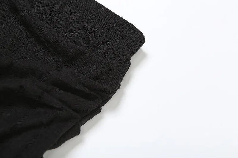 Goth Dark Solid High Waist Pants/ Holes See Through Trousers (Victorious HoloEdge)