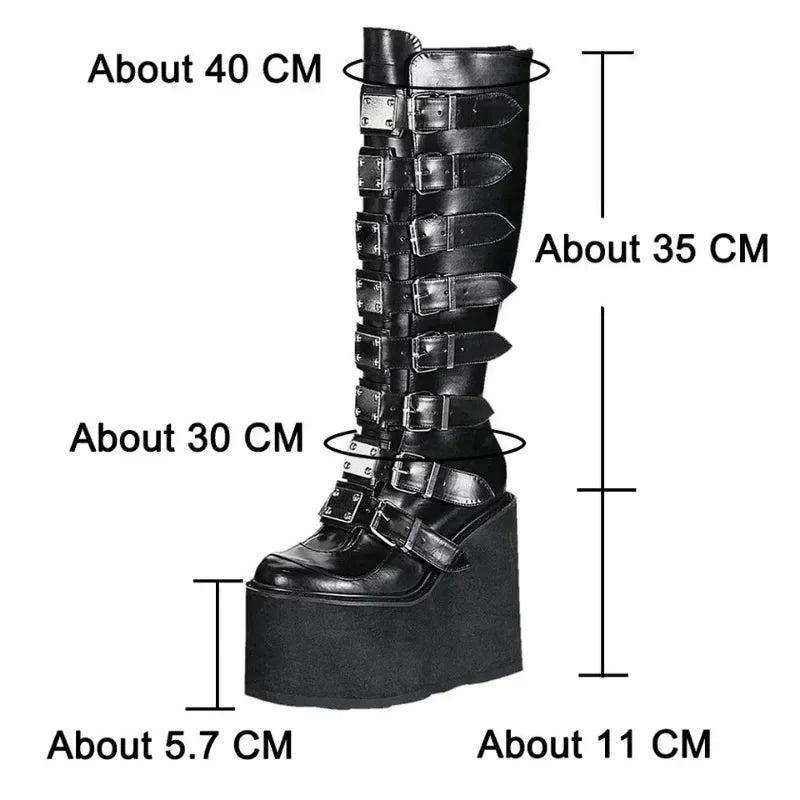 Punk Gothic Women Boots / High Heel Platform Boots