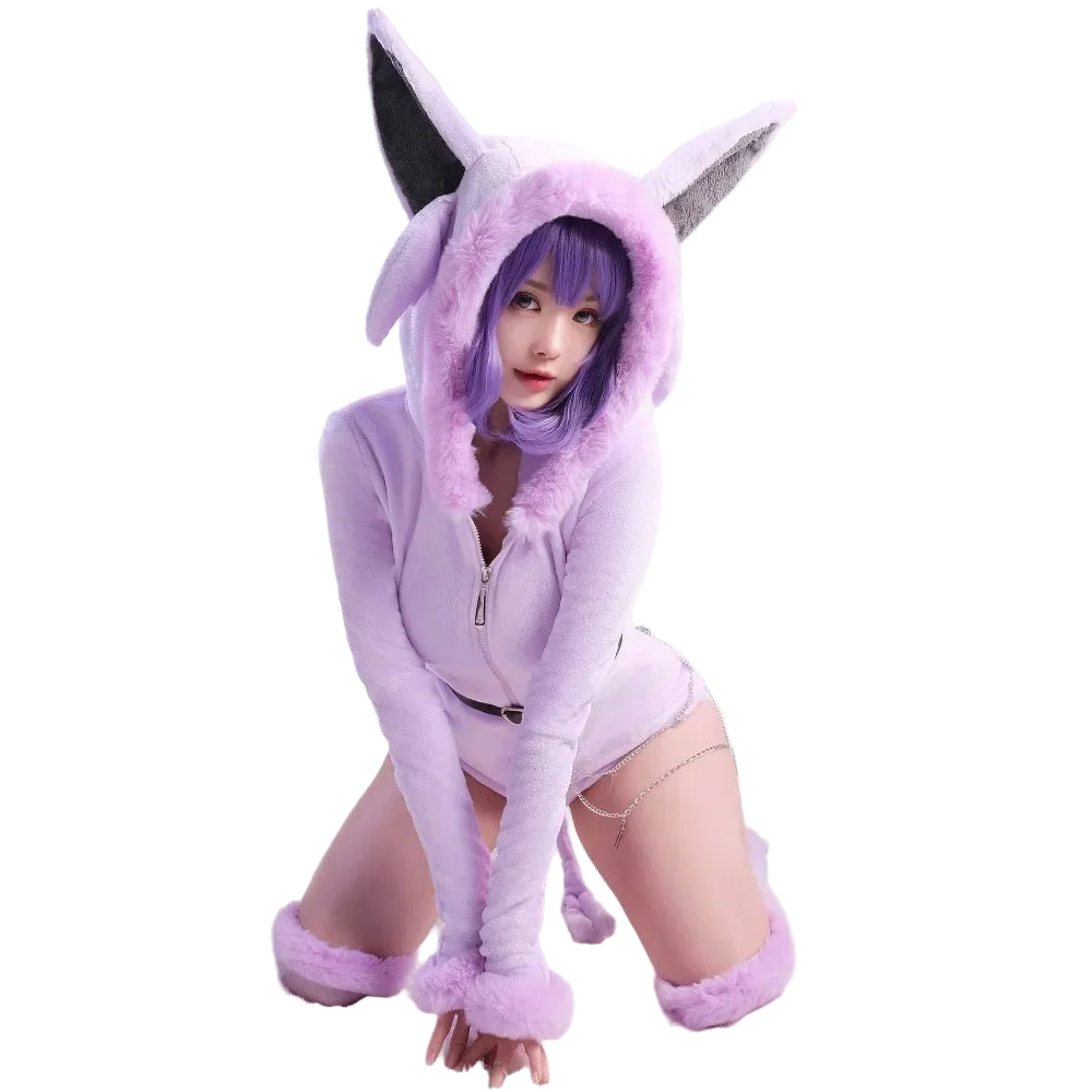Espeon Cosplay Pokemon/ Bodysuit with Tail