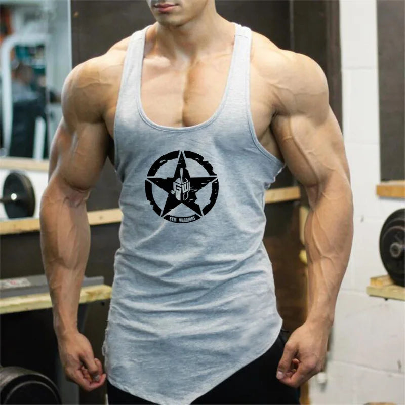 Gym Bodybuilding Muscle Tank Top/  Sleeveless Cotton Breathable Tank Top