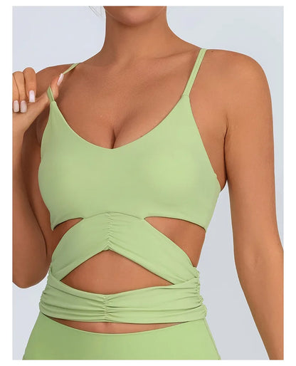 Yoga Vest Women's / Chest Pad Hollow Bra/ (Victorious Pulse Tech Support)