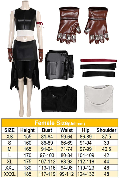 Tifa Lockhart Black Dress /Final Cosplay Fantasy VII Cosplay