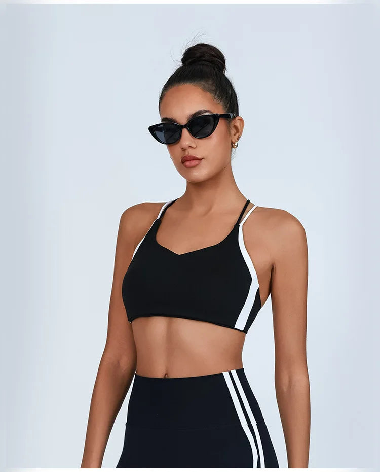 Women's Multicolor Back with Chest Pad Bra (Victorious FitLink Bra)