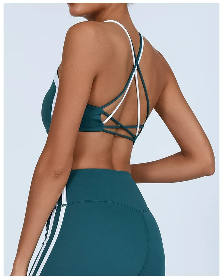 Women's Multicolor Back with Chest Pad Bra (Victorious FitLink Bra)