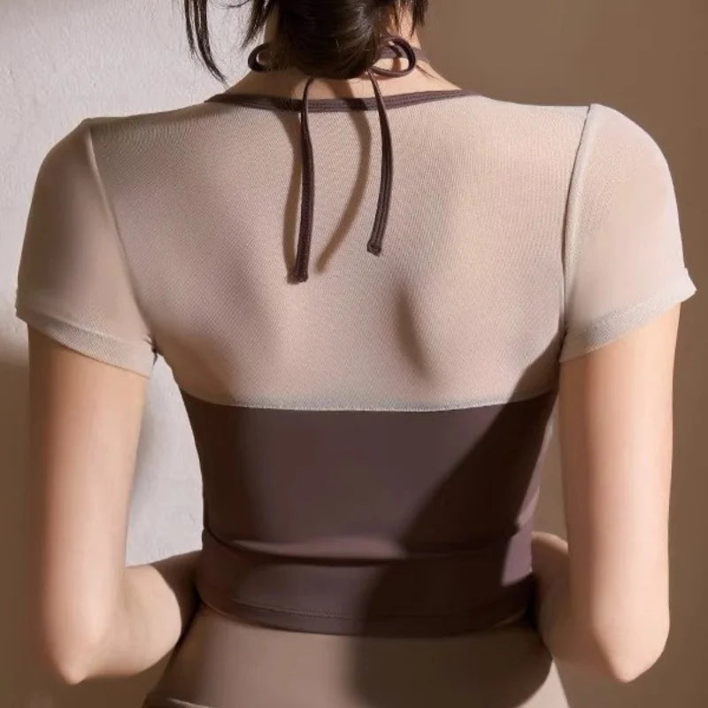 Two Pieces Mesh Patchwork Short Sleeve (Victorious HyperDrive Tops)