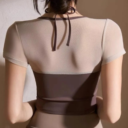 Two Pieces Mesh Patchwork Short Sleeve (Victorious HyperDrive Tops)