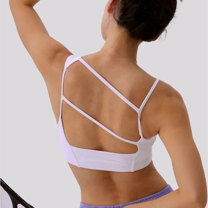 Women's Asymmetric Shoulder Straps Yoga Bra (Victorious SyncWear)