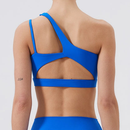Women Sports Bra/ Push Up Fitness Bras/ One Shoulder Shockproof (Victorious Cosmo Surge)