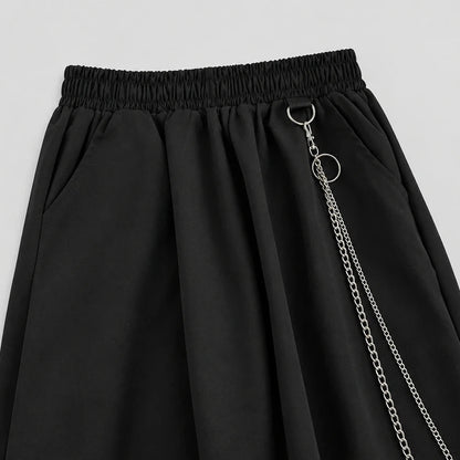 Casual Cargo Pants Suit for Women, Spring Streetwear High-Waist Straight Ribbon Pants with Short-Sleeved Shirt Two-piece Set