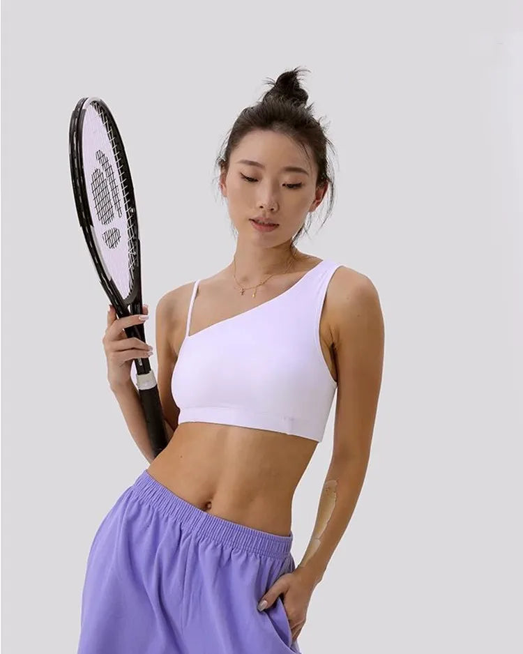 Women's Asymmetric Shoulder Straps Yoga Bra (Victorious SyncWear)