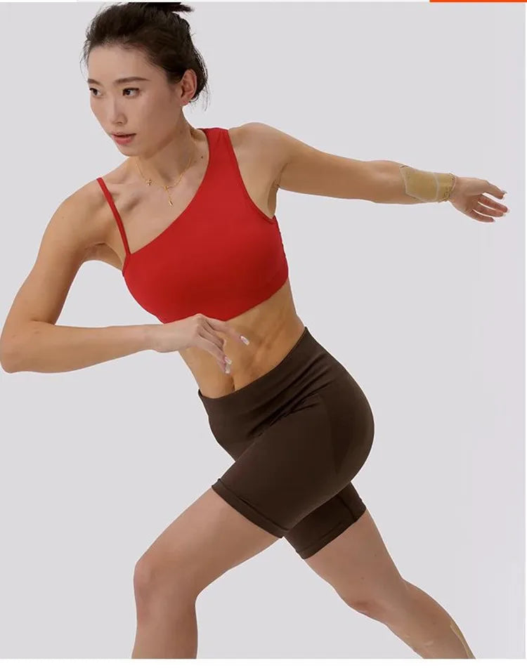 Women's Asymmetric Shoulder Straps Yoga Bra (Victorious SyncWear)