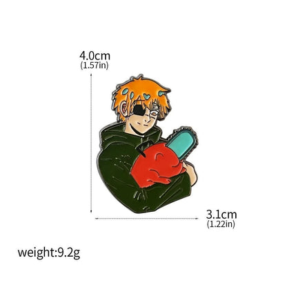 Anime Chainsaw Man Brooch Pins/ Metal Enamel