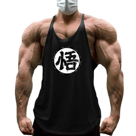 Gym Fitness Bodybuilding Tank Top/ Mens Sleeveless Y-back Tank Tops