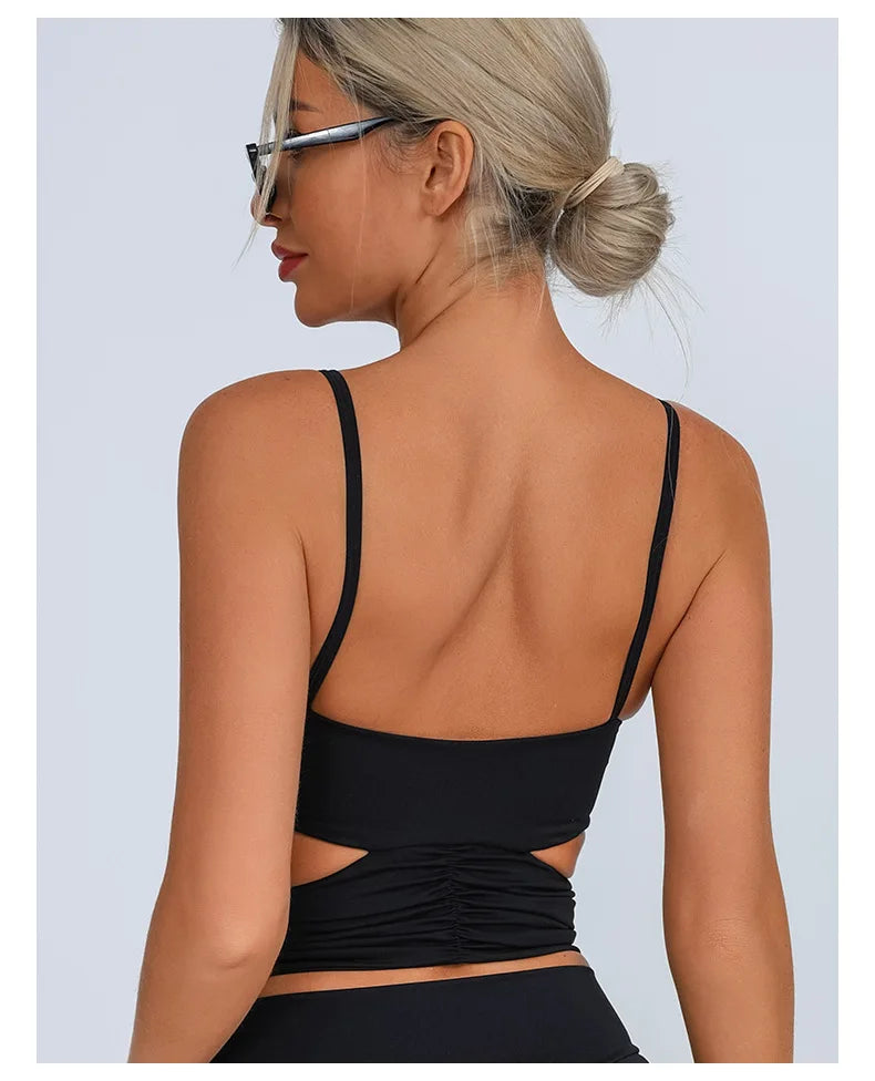 Yoga Vest Women's / Chest Pad Hollow Bra/ (Victorious Pulse Tech Support)