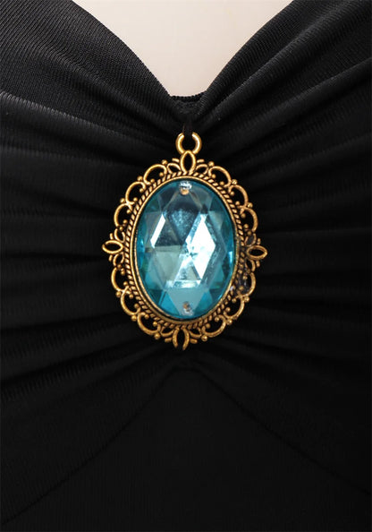 Bowsette Cosplay Costume Black Gothic Dress