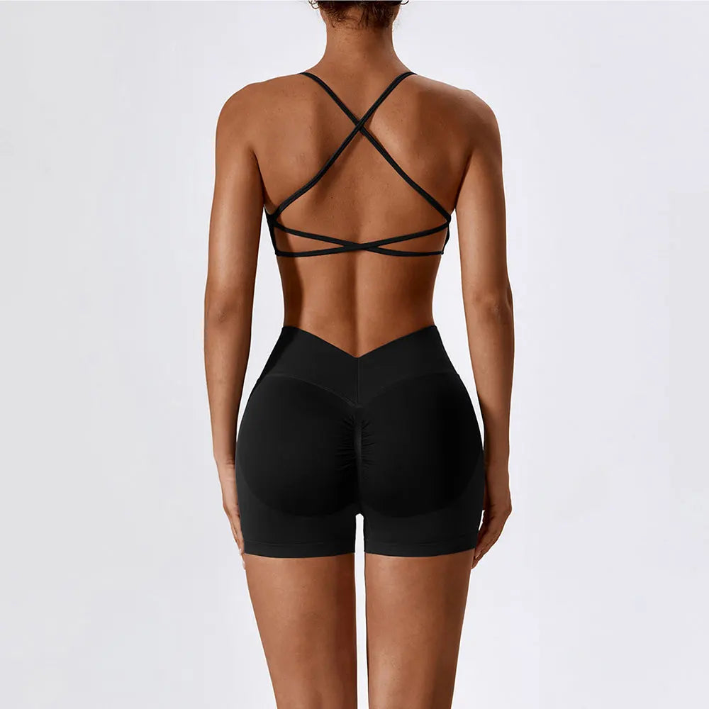 Women'S Gym Yoga Set/ Moisture Wicking Full Sets/ Short & Bra (Victorious AlpFlex)