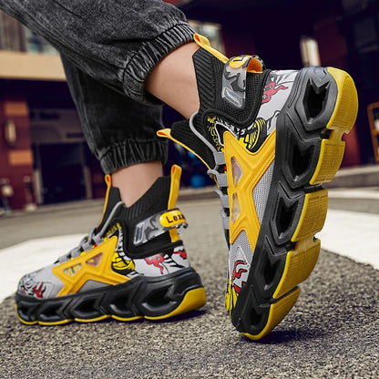 Workout Sneakers Male Size/ Mixed Color Graphics - Trendy Style