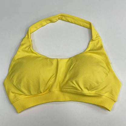 Impact Sports Bra / Women Seamless Neck Strap Yoga Bra /With Padding