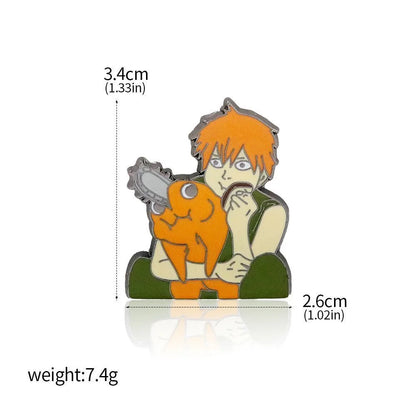 Anime Chainsaw Man Brooch Pins/ Metal Enamel