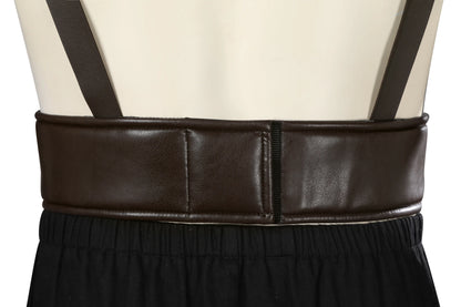 FF7 Sephiroth Cosplay Black/ Fantasy Leather Coat and Accessories