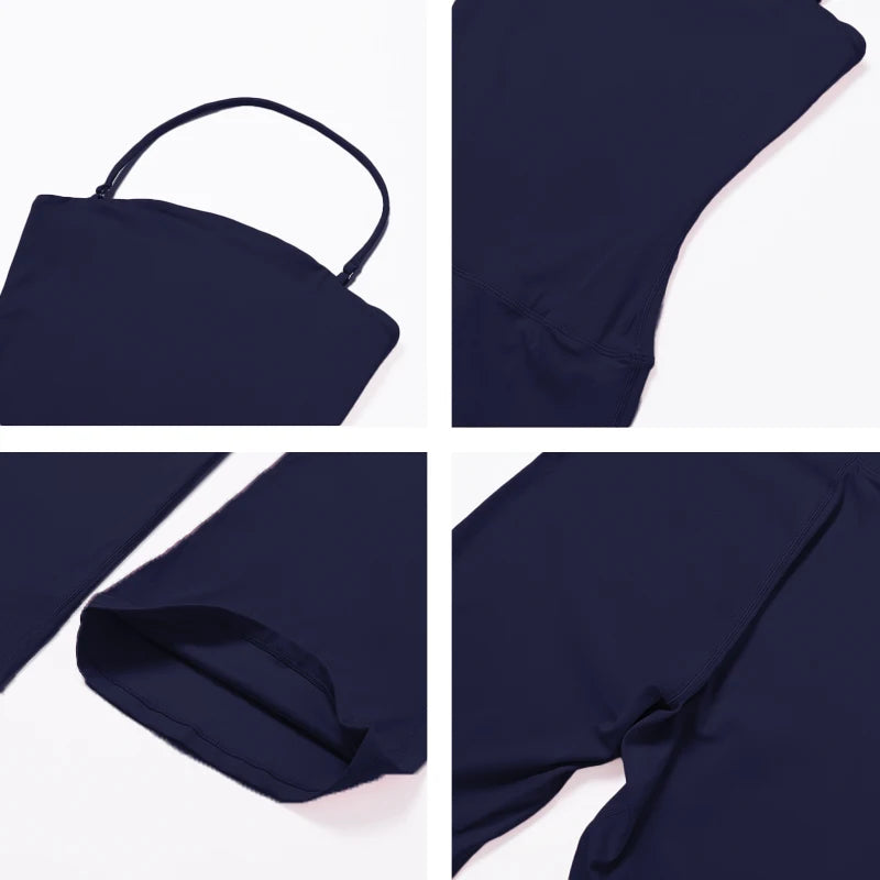 Women Sleeveless Yoga Jumpsuit/ Gym Flared Overalls (Victorious SynthWave)